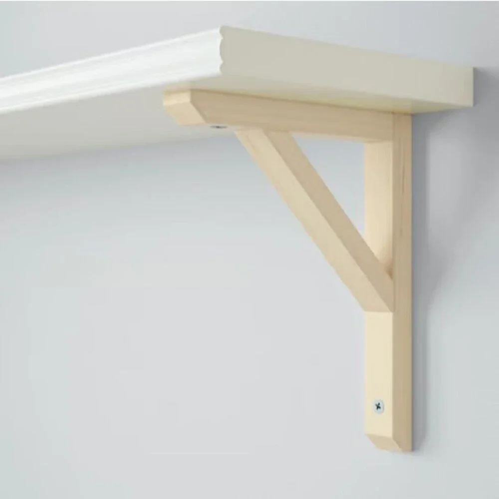 Set of 2 Ikea Sandshult Wall Shelf Bracket Aspen Wood natural NEW